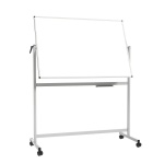 Fahrbare Drehtafel, Stahl weiß, 100x150 cm HxB 
